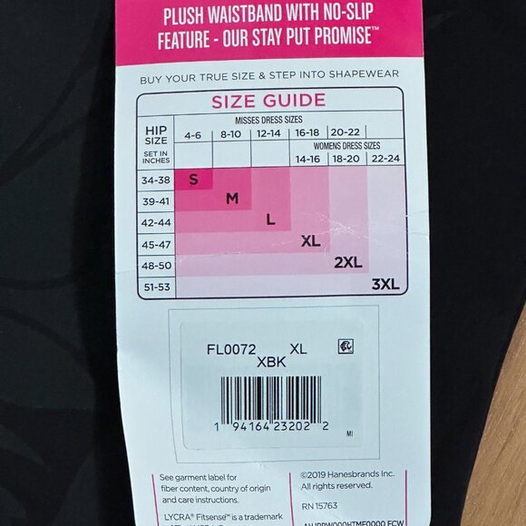 NWT Maidenform black Flexees Sz XL Sculpt High Waist Thigh slimmer shapewear. - Picture 5 of 7